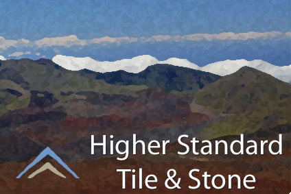 View of Hawaii with Higher Standard Tile and Stone Logo in Front